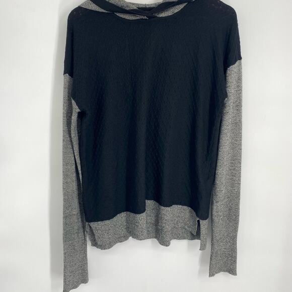 Smartwool Hoodie Women’s Large Shadow Pine Sweater Black Gray Outdoor Gorpcore - Picture 1 of 7